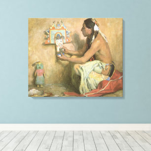 Vintage Native Americans, Hopi Katchina von Couse Leinwanddruck