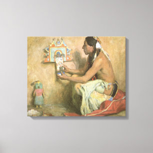 Vintage Native Americans, Hopi Katchina von Couse Leinwanddruck