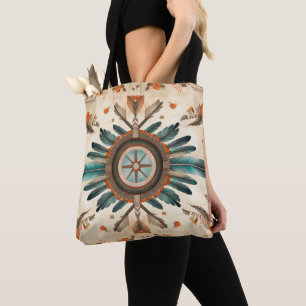 Vintage Native Feder Retro Traumfänger Muster
