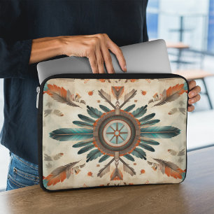 Vintage Native Feder Retro Traumfänger Muster Laptopschutzhülle