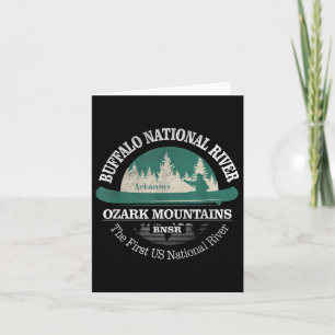 Vintage Natur Buffalo National River Wandern Karte