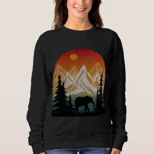 Vintage-Natur-Elefant Sweatshirt