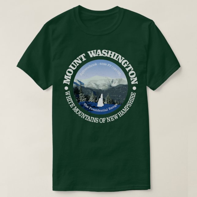 Vintage Natur Mount Washington Wandern T-Shirt (Design vorne)