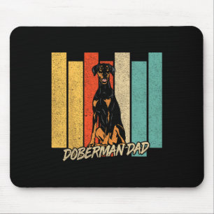 Vintage Natur Ohr Dobermann Hund Papa Hundebesitze Mousepad