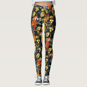 Vintage Natur Papagei Leggings
