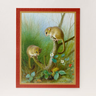 Vintage-Natur-Wildtier-Illustration Puzzle