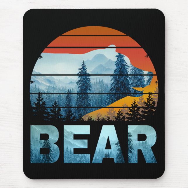 VINTAGE NATUR WILDWALDWÄLDER MOUSEPAD (Vorne)