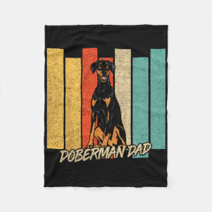 Vintage Natural Ear Dobermann Papa Hundebesitzer D Fleecedecke