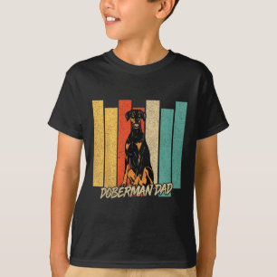 Vintage-Natural-Ohr-Dobermann-Hund-Vater-Hundebesi T-Shirt