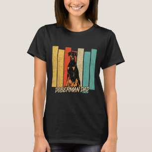 Vintage-Natural-Ohr-Dobermann-Hund-Vater-Hundebesi T-Shirt