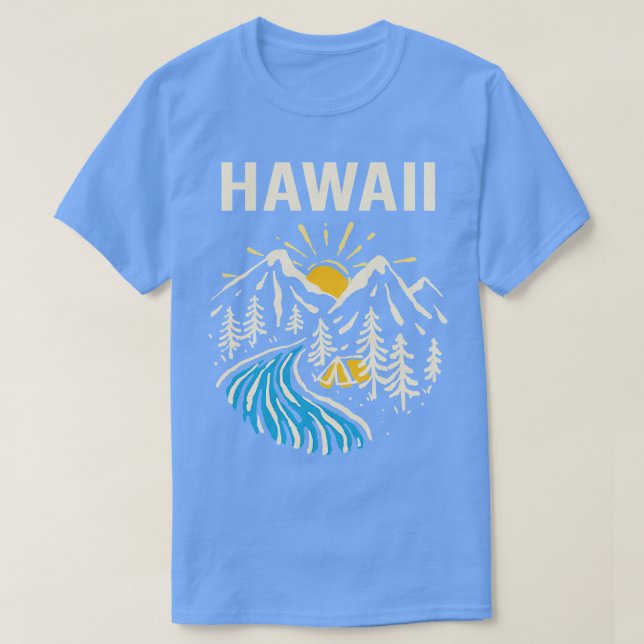 Vintage Naturlandschaft Hawaii TShirt (Design vorne)