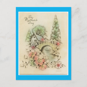 Vintage Naturlandschaft Postkarte