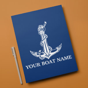Vintage Nautical Anchor Rope Boat Name Briefbogen