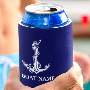 Vintage Nautical Anchor Rope Boat Name Dosenkühler