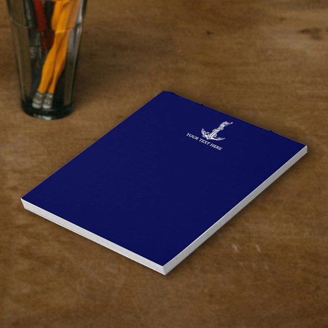 Vintage Nautical Anchor Rope Boat Name Notizblock (Von Creator hochgeladen)