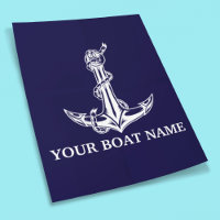 Vintage Nautical Anchor Rope Boat Name