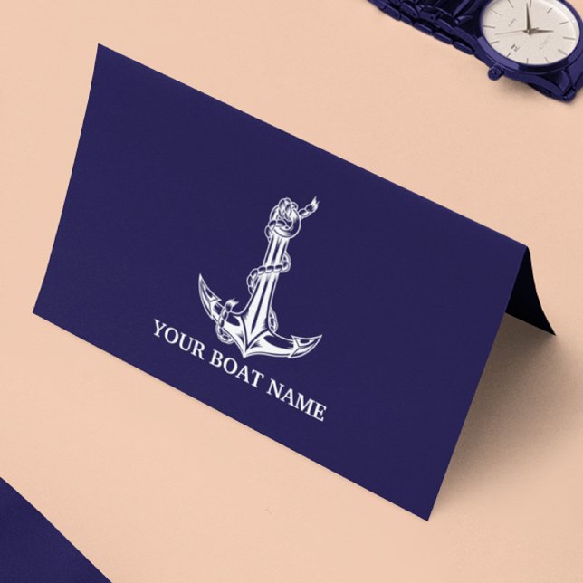 Vintage Nautical Anchor Rope Boat Name Treuekarte (Von Creator hochgeladen)