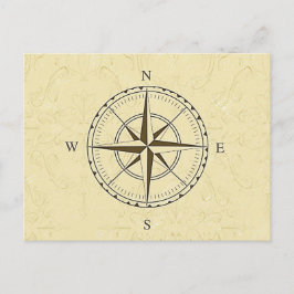 Vintage Nautical Compass Rose Elfenbeinküste Postkarte