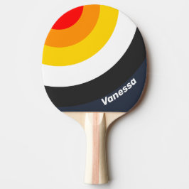 Vintage Nautical Harbor Circle Stripe with Name Tischtennis Schläger