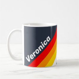 Vintage Nautical Harbor Stripes with Name Kaffeetasse