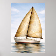 Vintage Nautical Sailboat