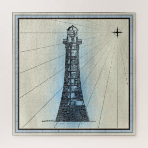 Vintage Nautical Standing Lighthouse for Ships Puzzle