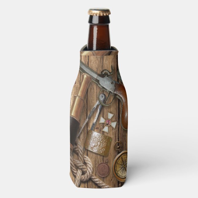 Vintage Nautikartikel auf Bierflasche Cooler Flaschenkühler (Flaschenvorderseite)