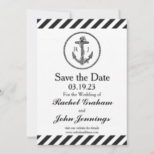 Vintage nautischer Anker - Termin vormerken Save The Date