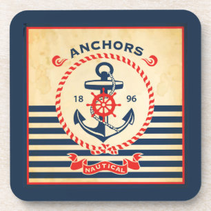 Vintage nautisches Poster Getränkeuntersetzer