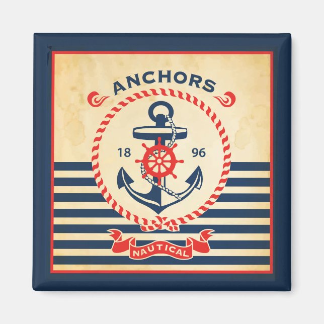 Vintage nautisches Poster Magnet (Vorne)