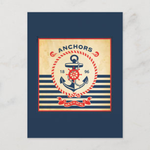 Vintage nautisches Poster Postkarte