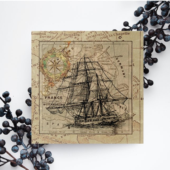 Vintage Navigationskarte des Schiffes Puzzle (Von Creator hochgeladen)