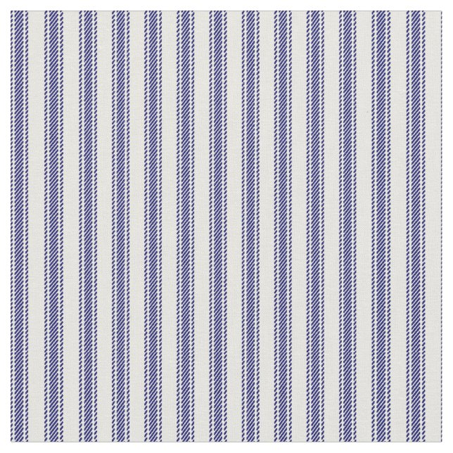 Vintage Navy Blue Matress Ticking Stoff (Nahaufnahme)