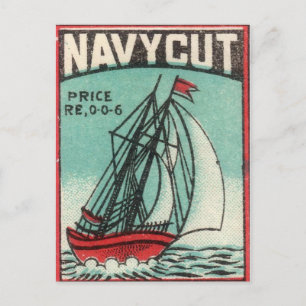 Vintage Navy Cut Reise-Postkarte Postkarte