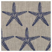 Vintage Navy-Starfish-Monogram-Küstenmilch