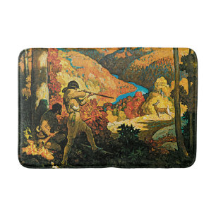 Vintage-NC-Wyeth-Reiseplakat, In Old Kentucky Badematte