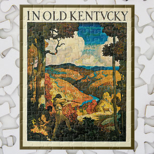 Vintage-NC-Wyeth-Reiseposter, In Old Kentucky Puzzle