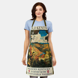 Vintage-NC-Wyeth-Reiseposter, In Old Kentucky Schürze