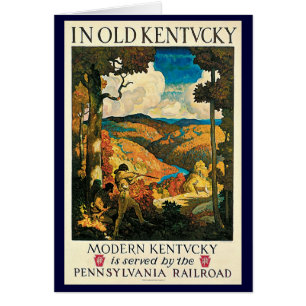 Vintage-NC-Wyeth-Reisewerbeposter, In Old Kentucky