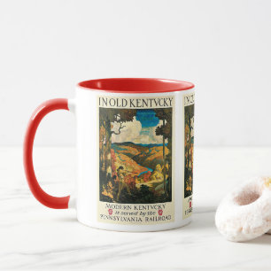 Vintage-NC-Wyeth-Reisewerbeposter, In Old Kentucky Tasse