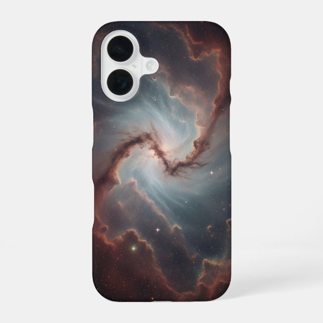 Vintage-Nebel im Weltraum iPhone 16 Hülle (Rückseite)