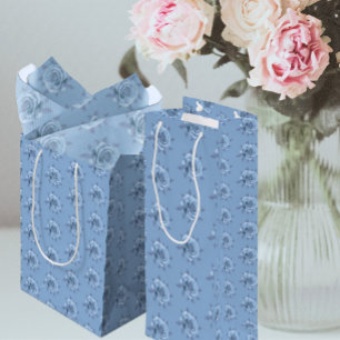 Vintage Nebelblaue Rosen für jeden Anlass Mittlere Geschenktüte