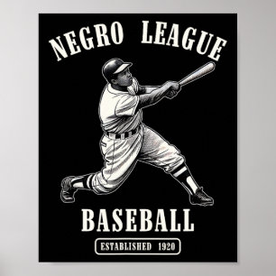 Vintage Negro League Bysell Schwarzer Geschichtsmo Poster
