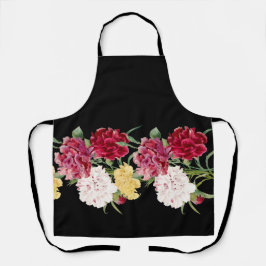 Vintage-Nelken-Blumenillustration Schürze