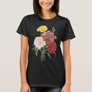 Vintage Nelken Dianthus Garden Blume Redoute T-Shirt