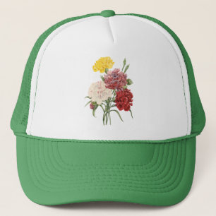 Vintage Nelken Dianthus Garden Blume Redoute Truckerkappe