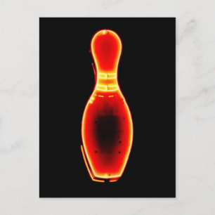 Vintage-Neon-Kegel Postkarte