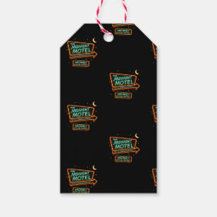 Vintage-Neon-Midnight-Motel-spooky Halloween Geschenkanhänger