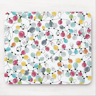 Vintage Neon Penguin Christmas Balloons Mousepad