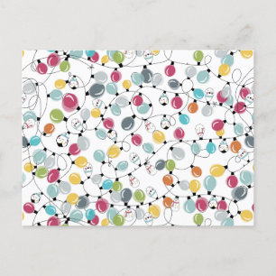 Vintage Neon Penguin Weihnachtsballons Feiertagspostkarte